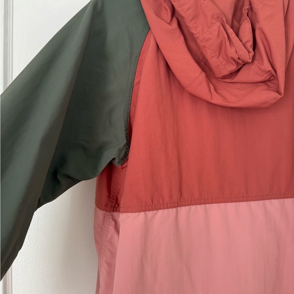 L.L.Bean Mountain Classic Anorak Colorblock Pullover Jacket - Rust, Pink & Olive - Picture 6 of 7